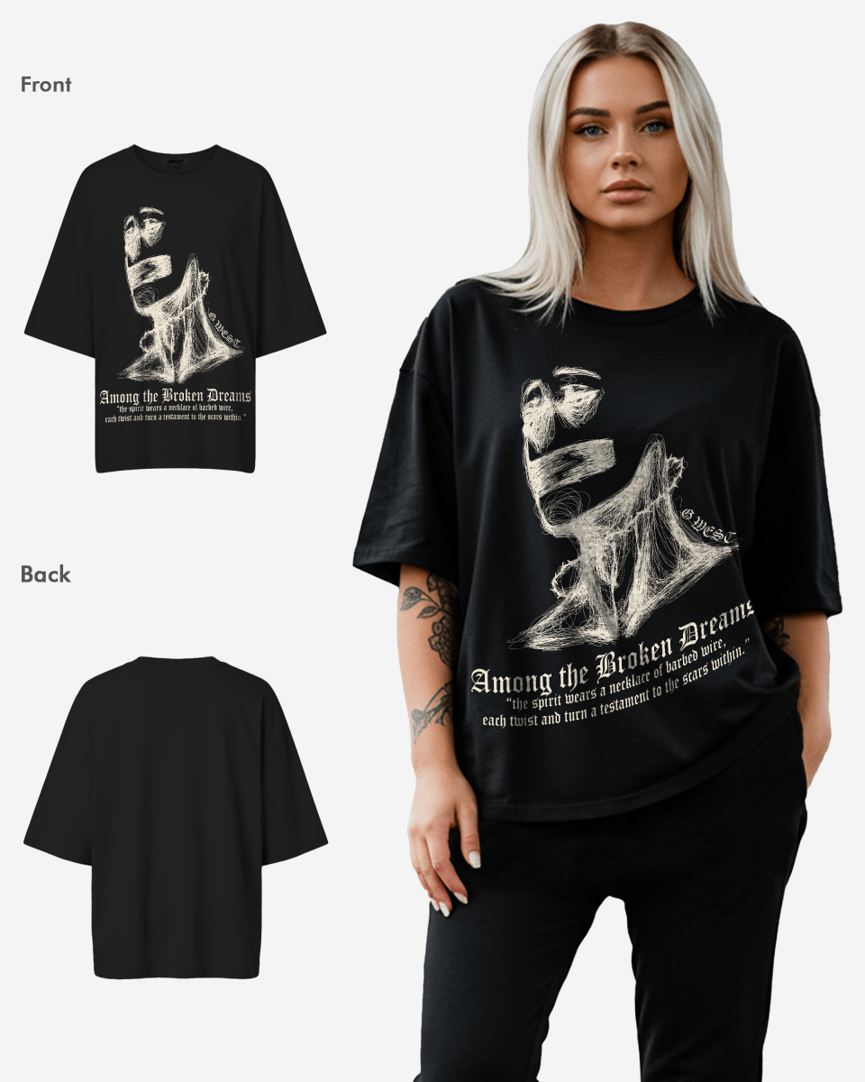 G West Oversized Sinner Black Tee - WOMEN
