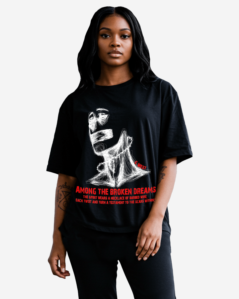 G West Oversized Sinner Black Tee - WOMEN