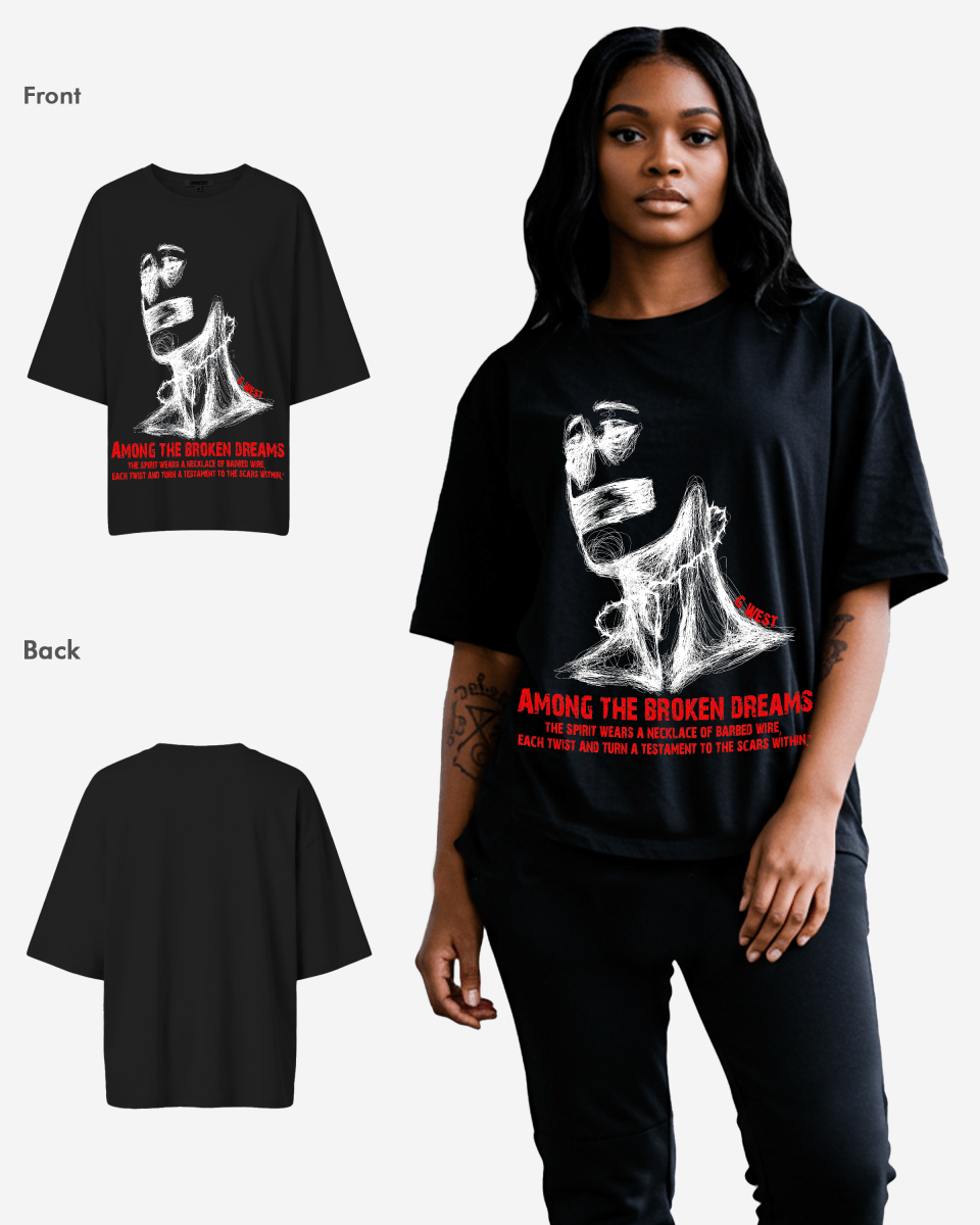 G West Oversized Sinner Black Tee - WOMEN