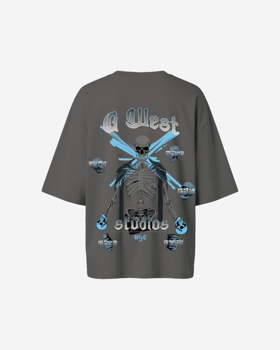 G West Oversized Skull Tee -WOMEN