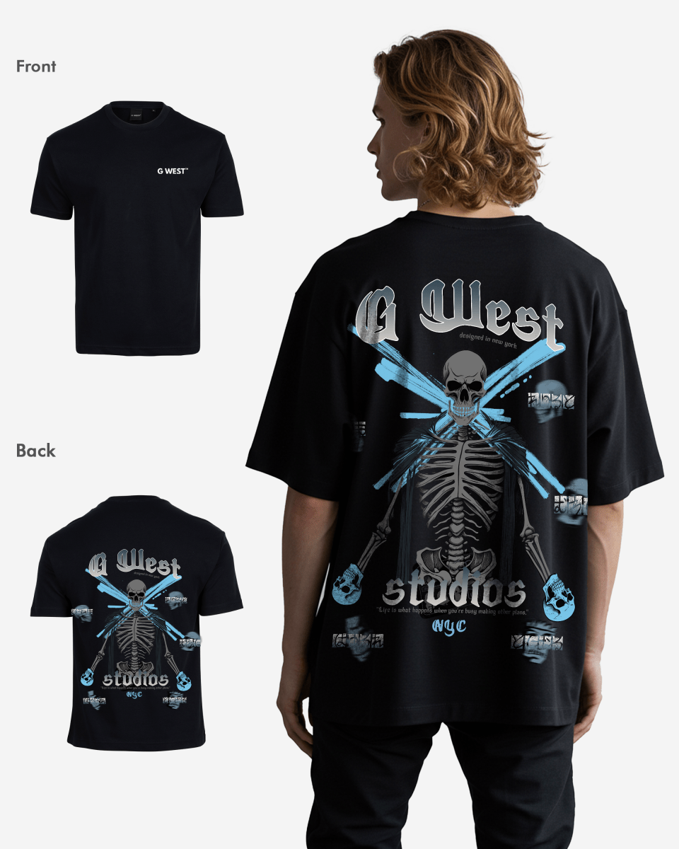 G West Oversized Skull Tee