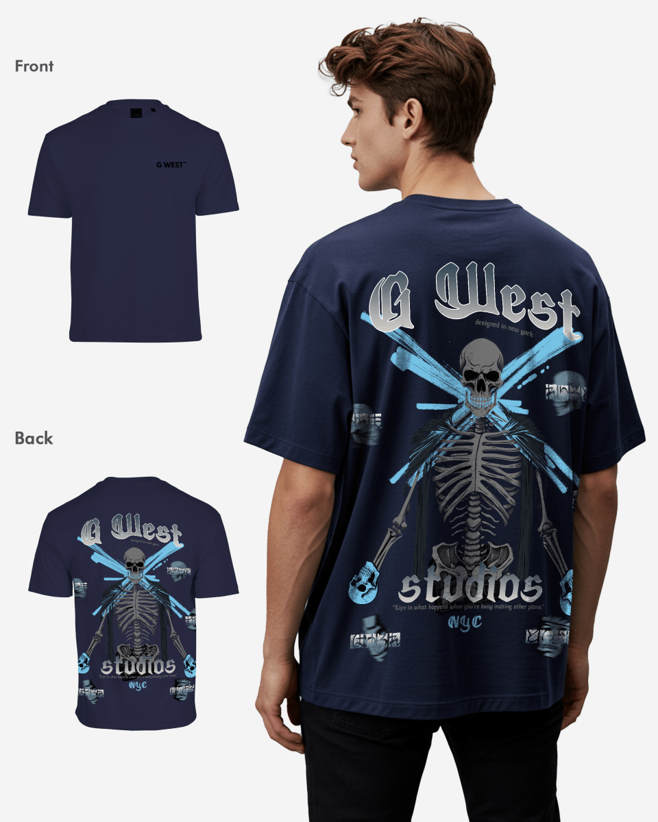 G West Oversized Skull Tee