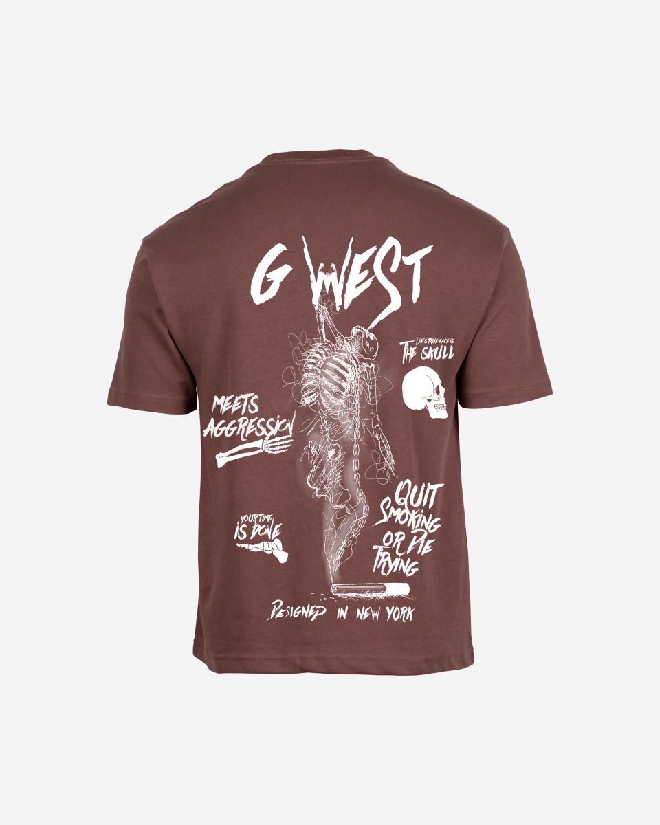 G West Oversized Smoke Skeleton Tee