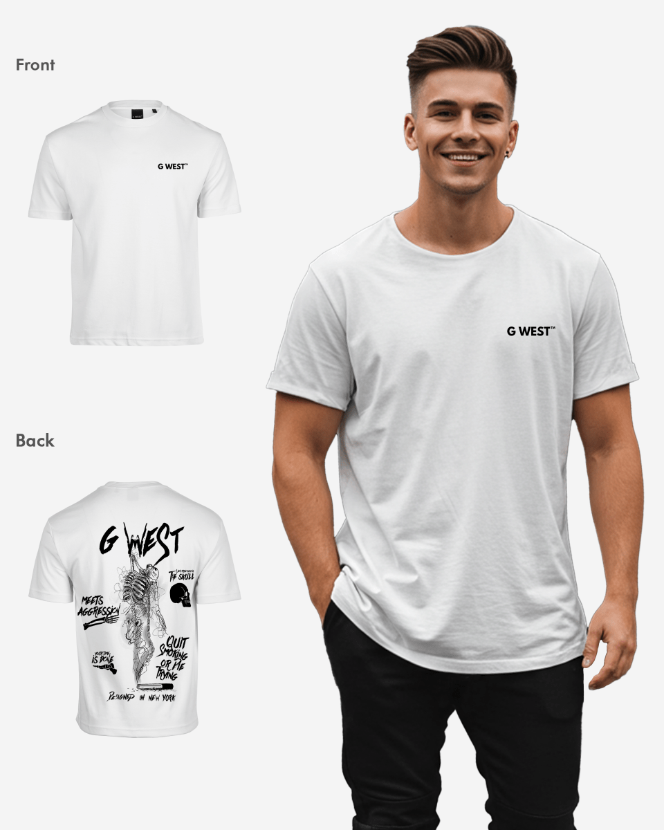 G West Oversized Smoke Skeleton Tee