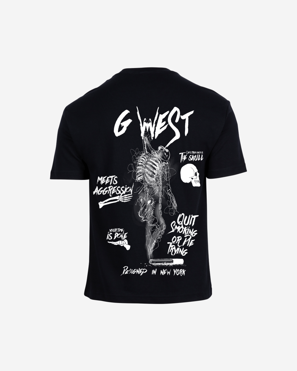 G West Oversized Smoke Skeleton Tee