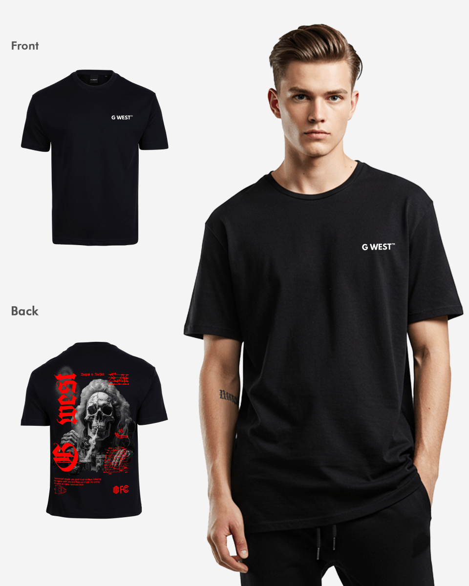 G West Oversized Smoke Skull Tee