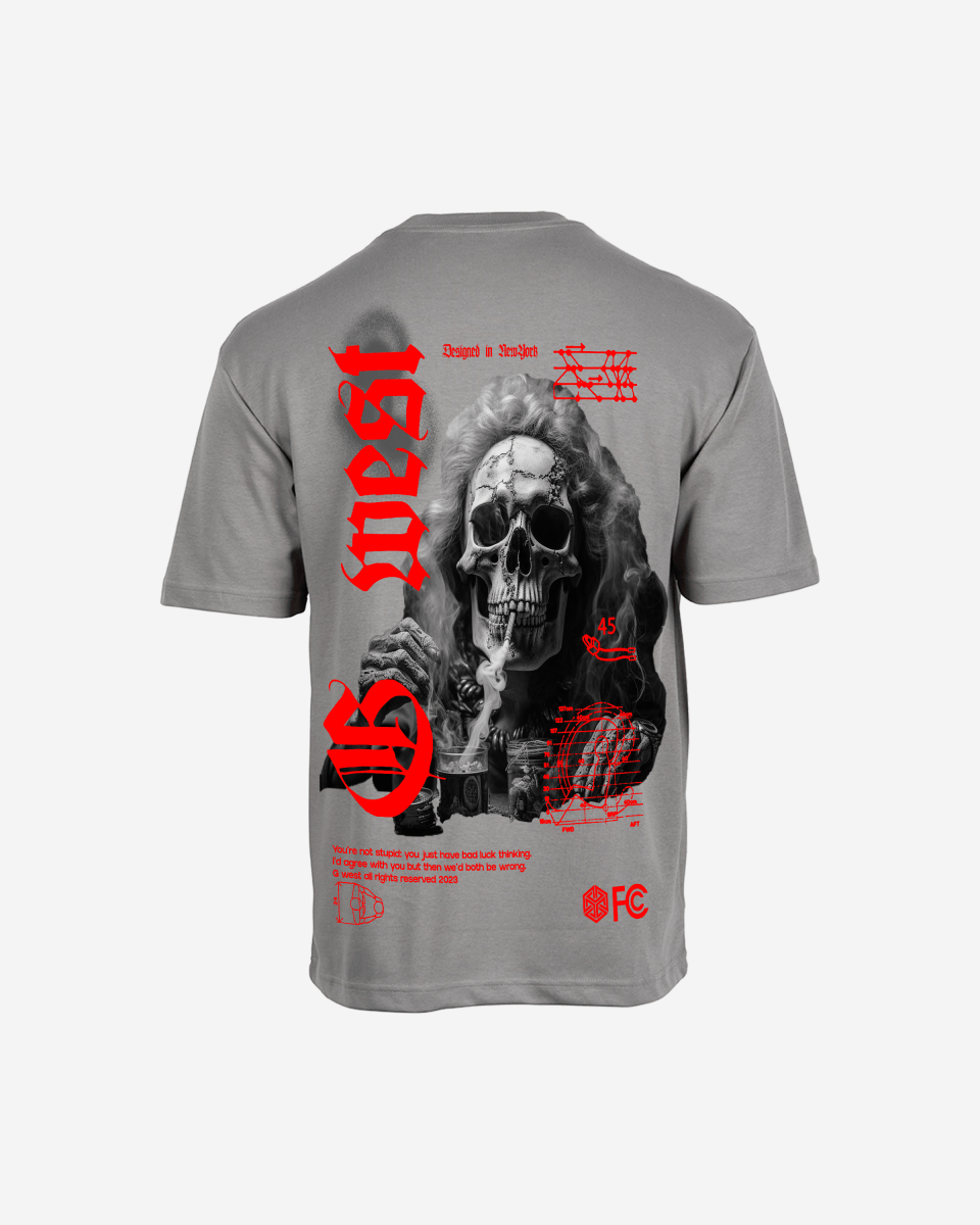 G West Oversized Smoke Skull Tee