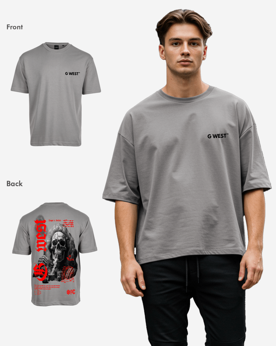 G West Oversized Smoke Skull Tee