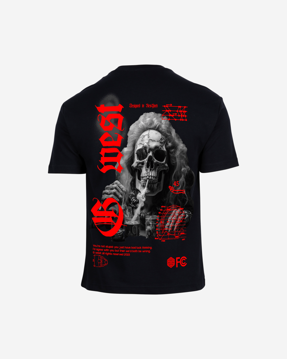 G West Oversized Smoke Skull Tee