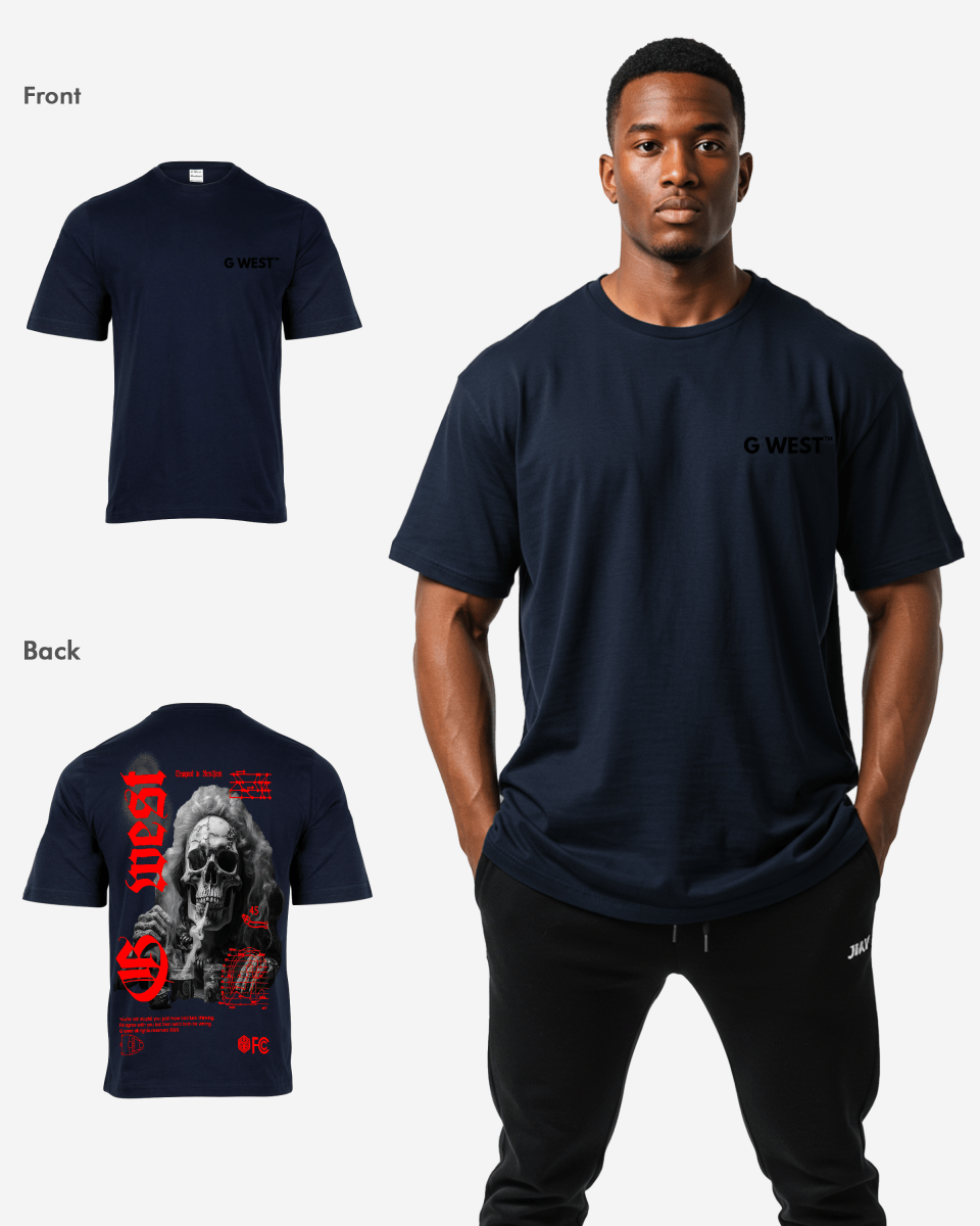 G West Oversized Smoke Skull Tee