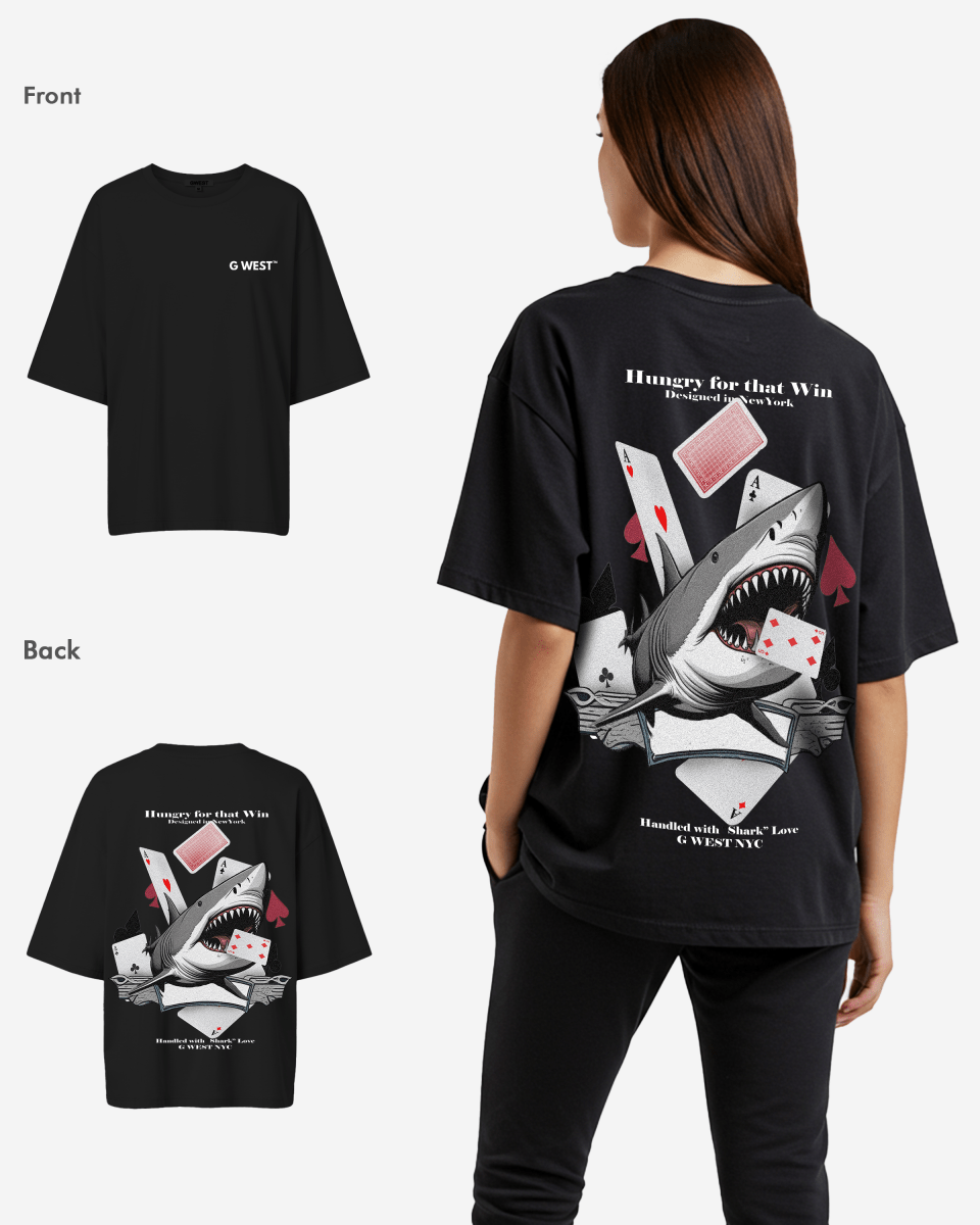 G West Oversized Spade Of Sharks T Shirt - WOMEN