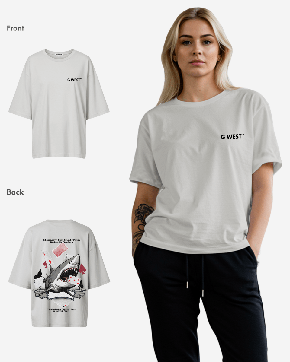G West Oversized Spade Of Sharks T Shirt - WOMEN