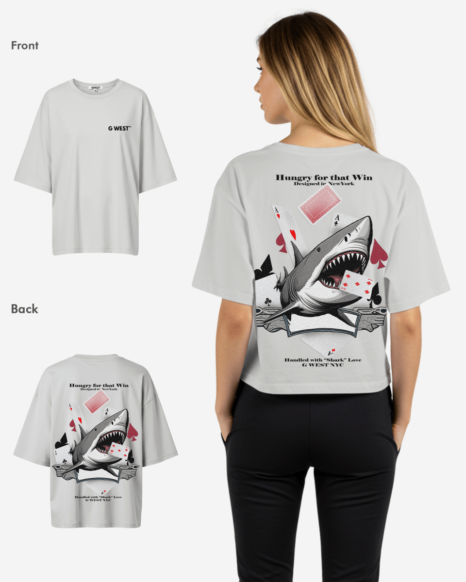 G West Oversized Spade Of Sharks T Shirt - WOMEN