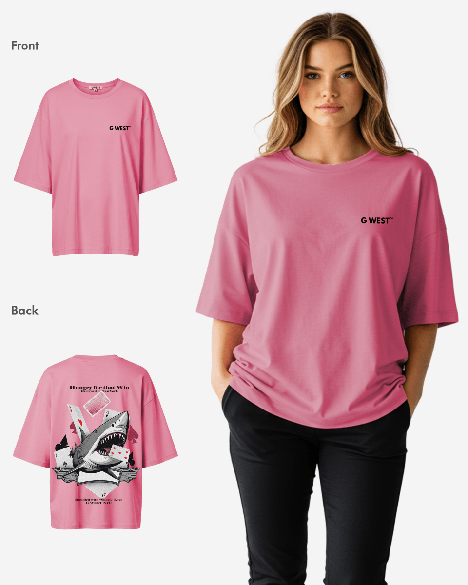 G West Oversized Spade Of Sharks T Shirt - WOMEN