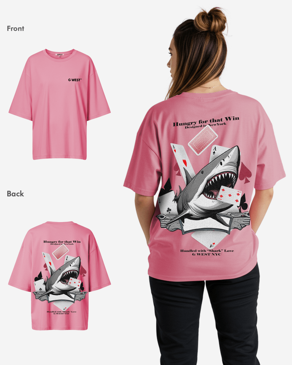 G West Oversized Spade Of Sharks T Shirt - WOMEN