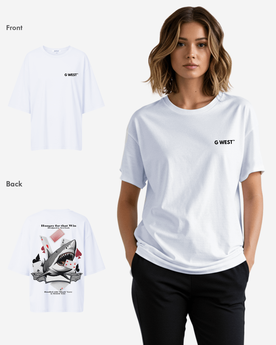 G West Oversized Spade Of Sharks T Shirt - WOMEN