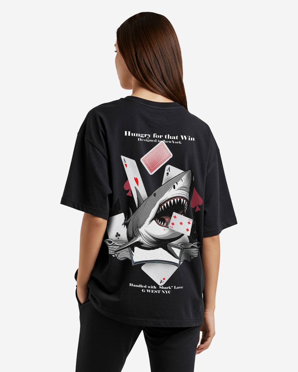 G West Oversized Spade Of Sharks T Shirt - WOMEN