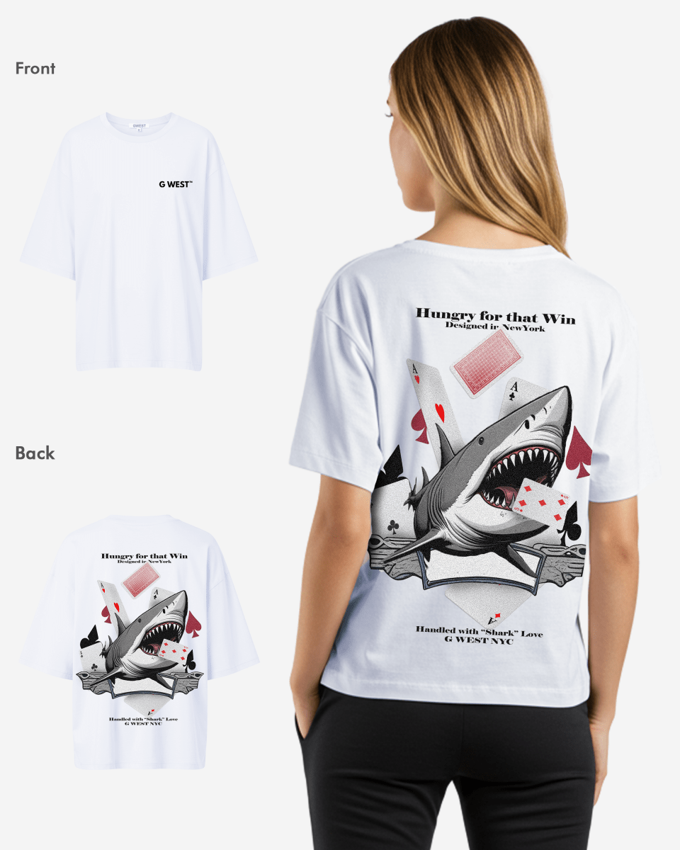 G West Oversized Spade Of Sharks T Shirt - WOMEN