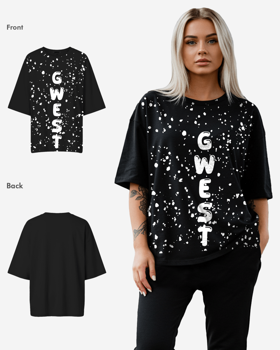 G West Oversized Splatter Tee -WOMEN