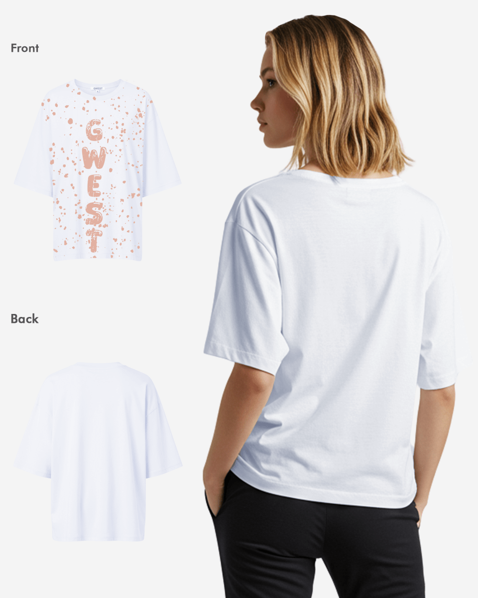 G West Oversized Splatter Tee -WOMEN