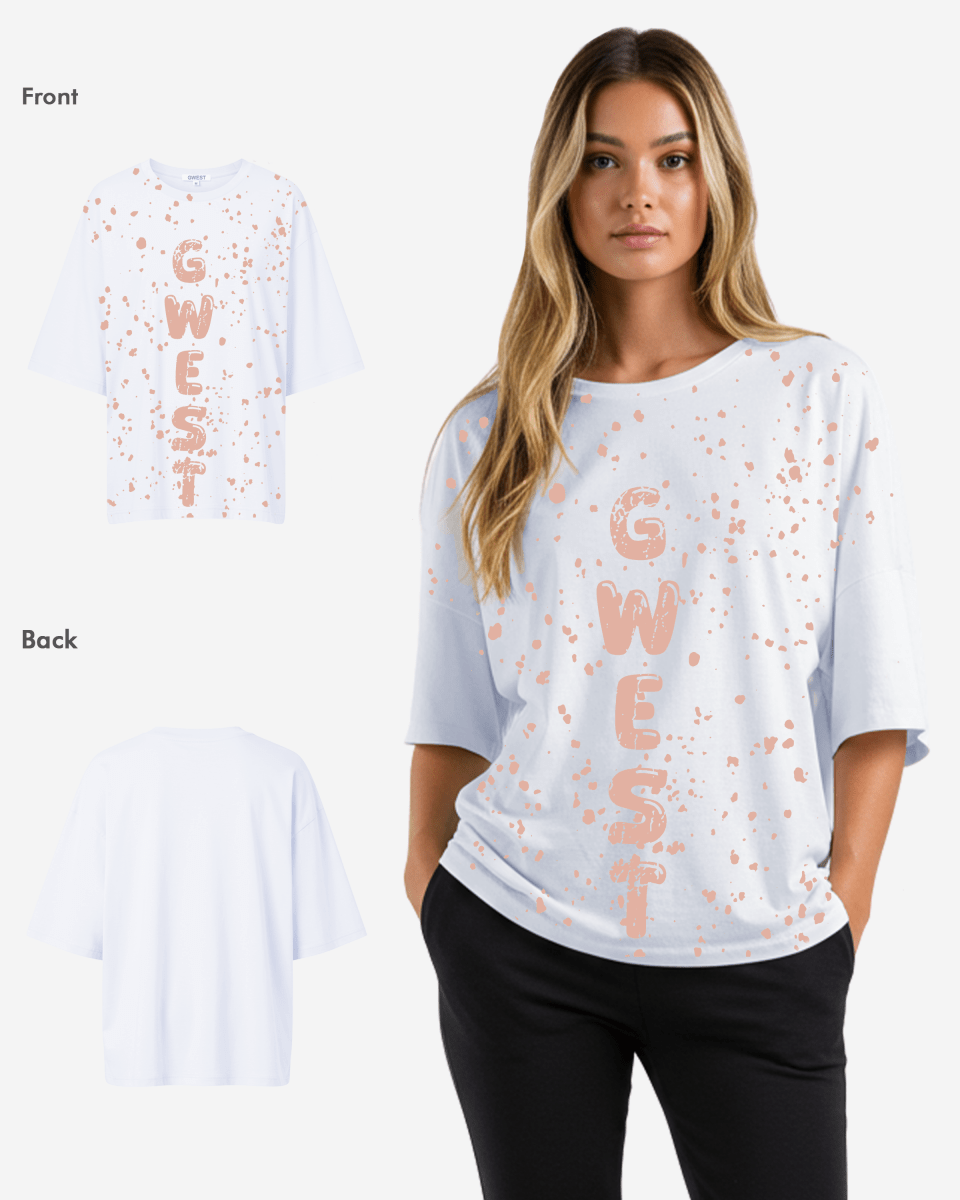 G West Oversized Splatter Tee -WOMEN