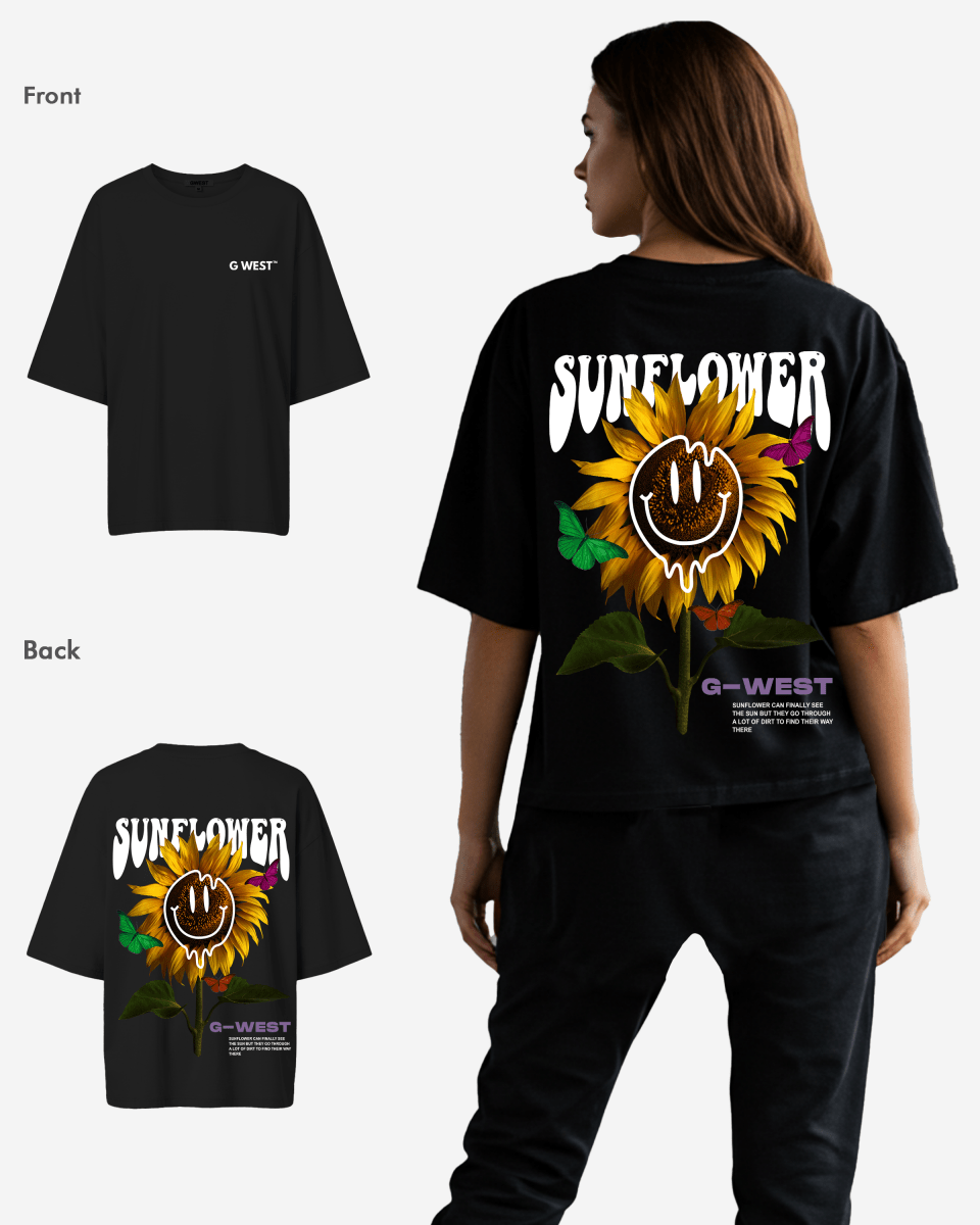 G West Oversized Sunflower Tee -WOMEN