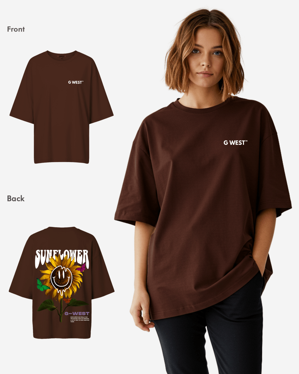 G West Oversized Sunflower Tee -WOMEN