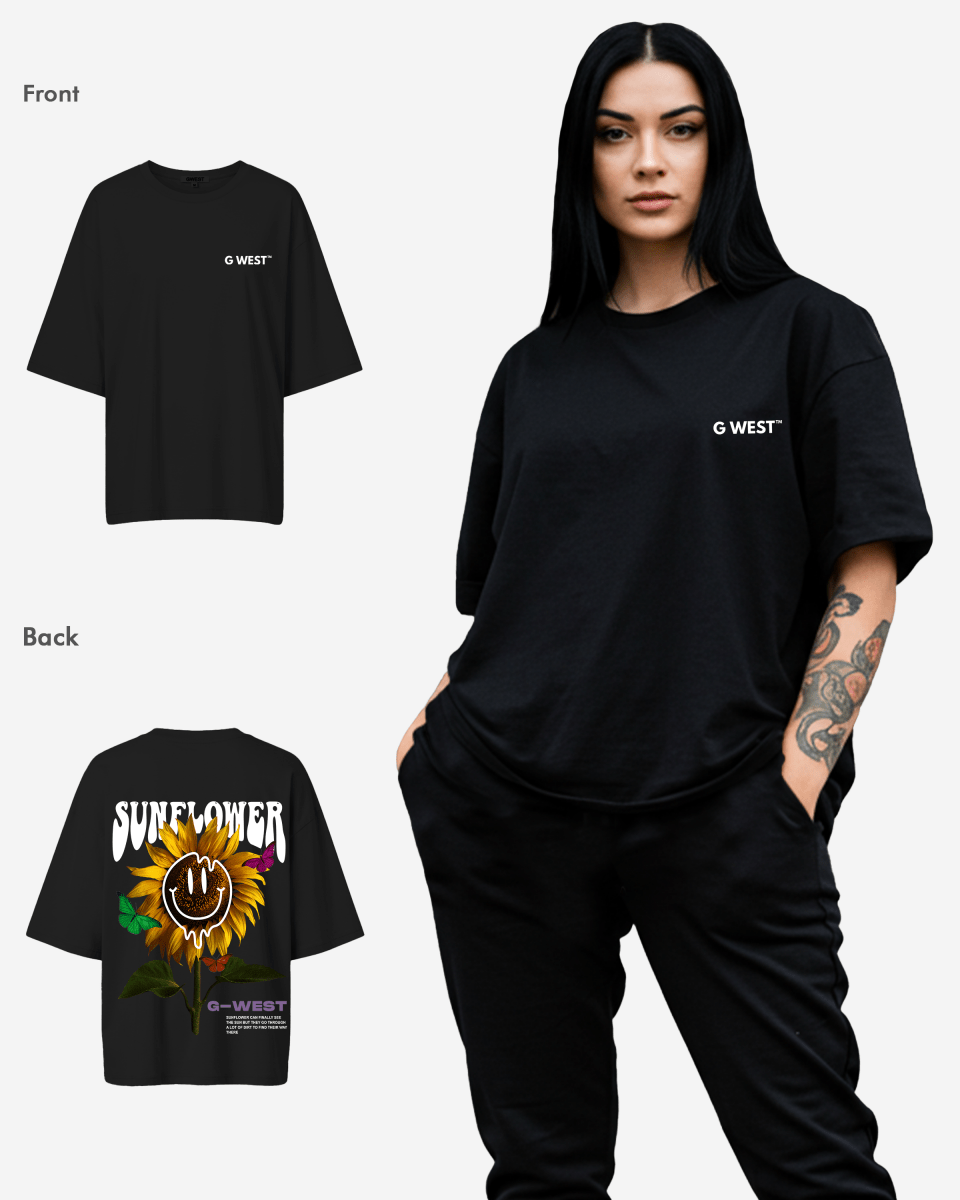G West Oversized Sunflower Tee -WOMEN