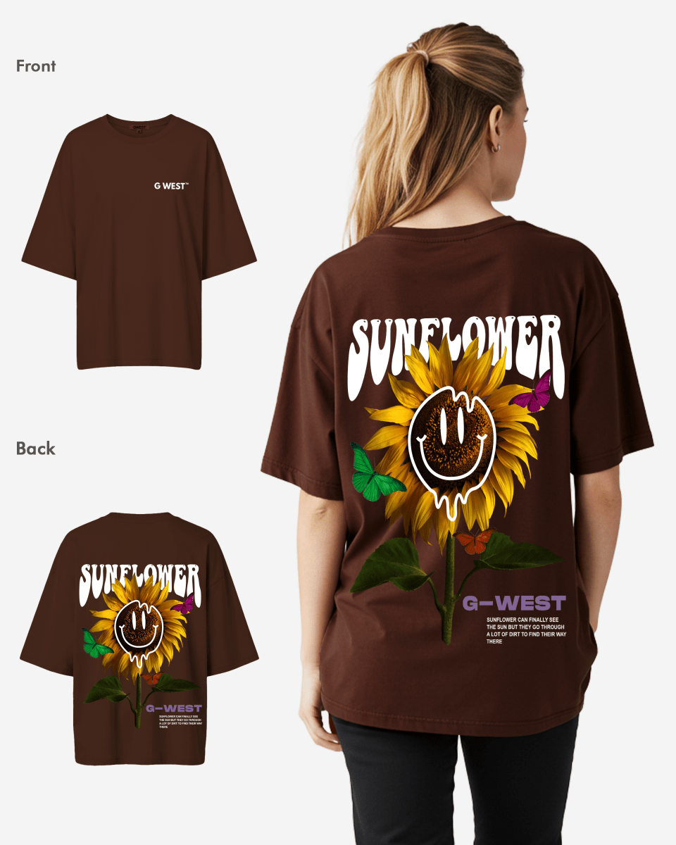 G West Oversized Sunflower Tee -WOMEN