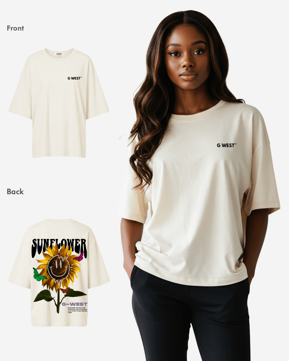 G West Oversized Sunflower Tee -WOMEN
