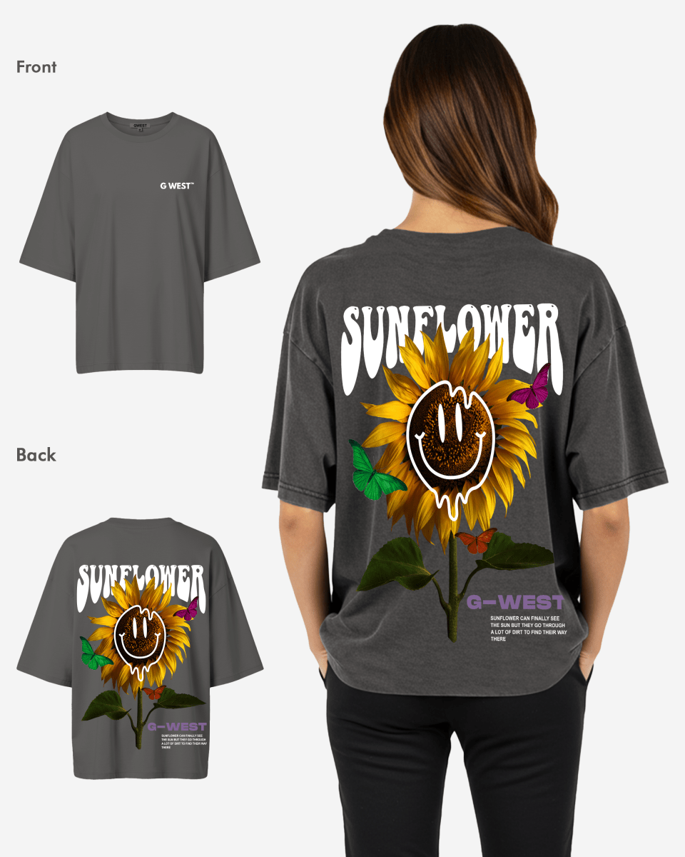 G West Oversized Sunflower Tee -WOMEN