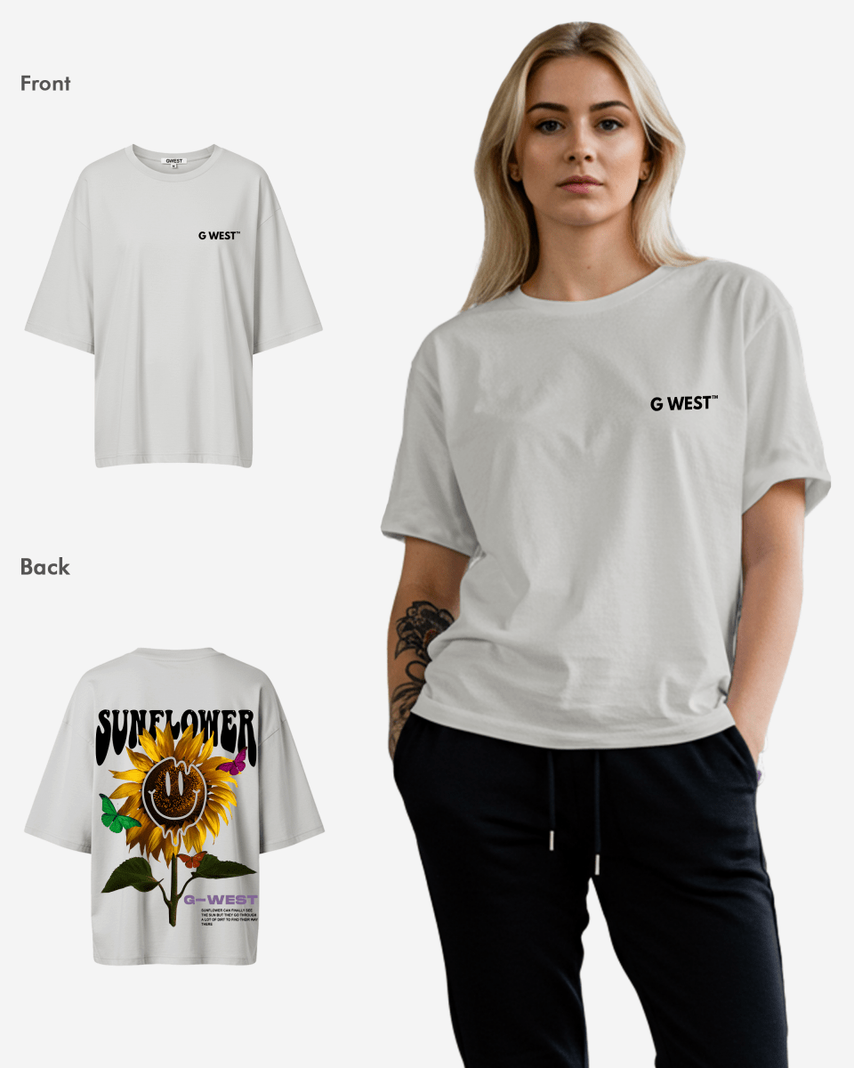 G West Oversized Sunflower Tee -WOMEN