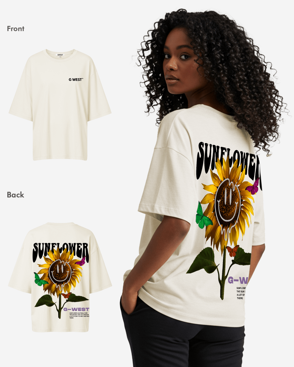 G West Oversized Sunflower Tee -WOMEN