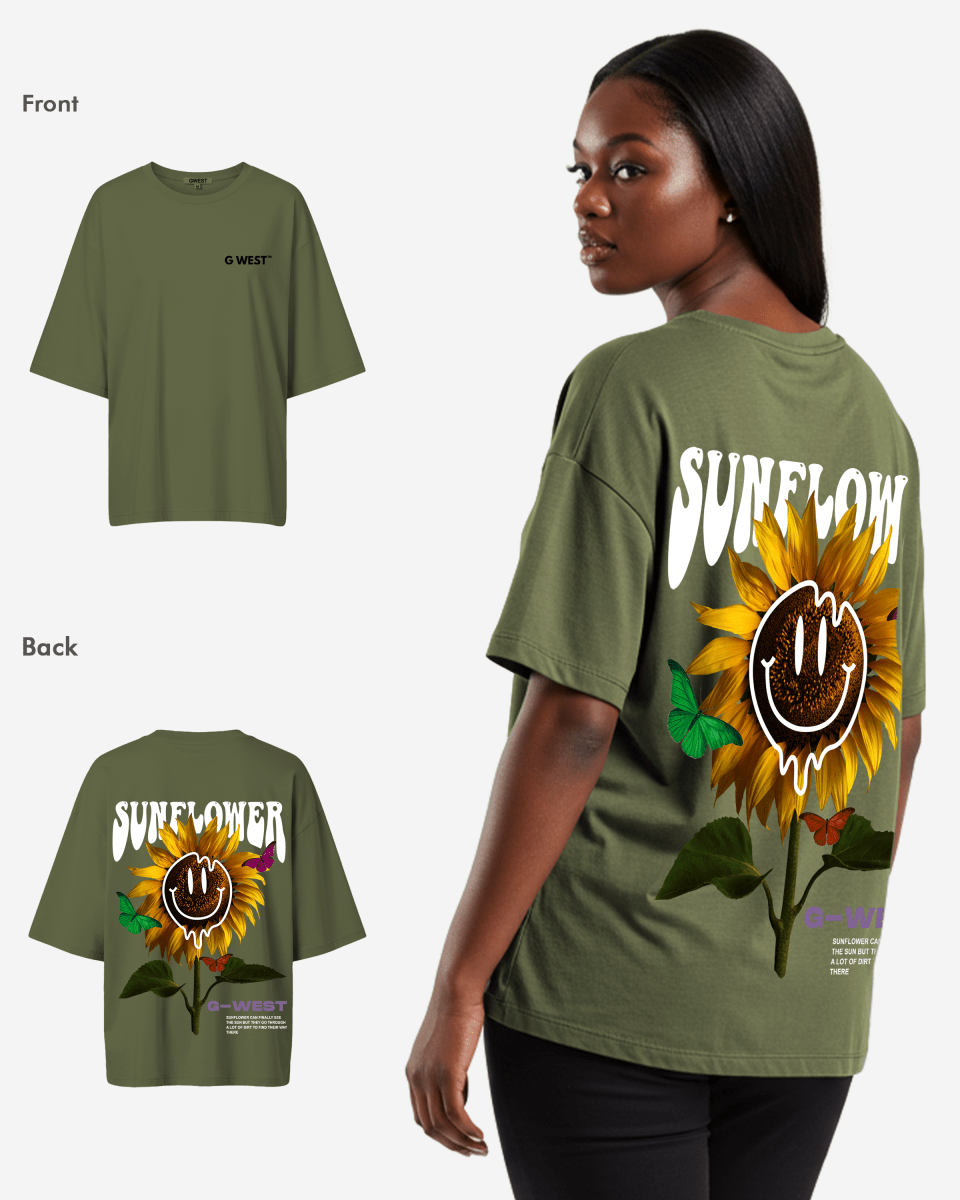 G West Oversized Sunflower Tee -WOMEN