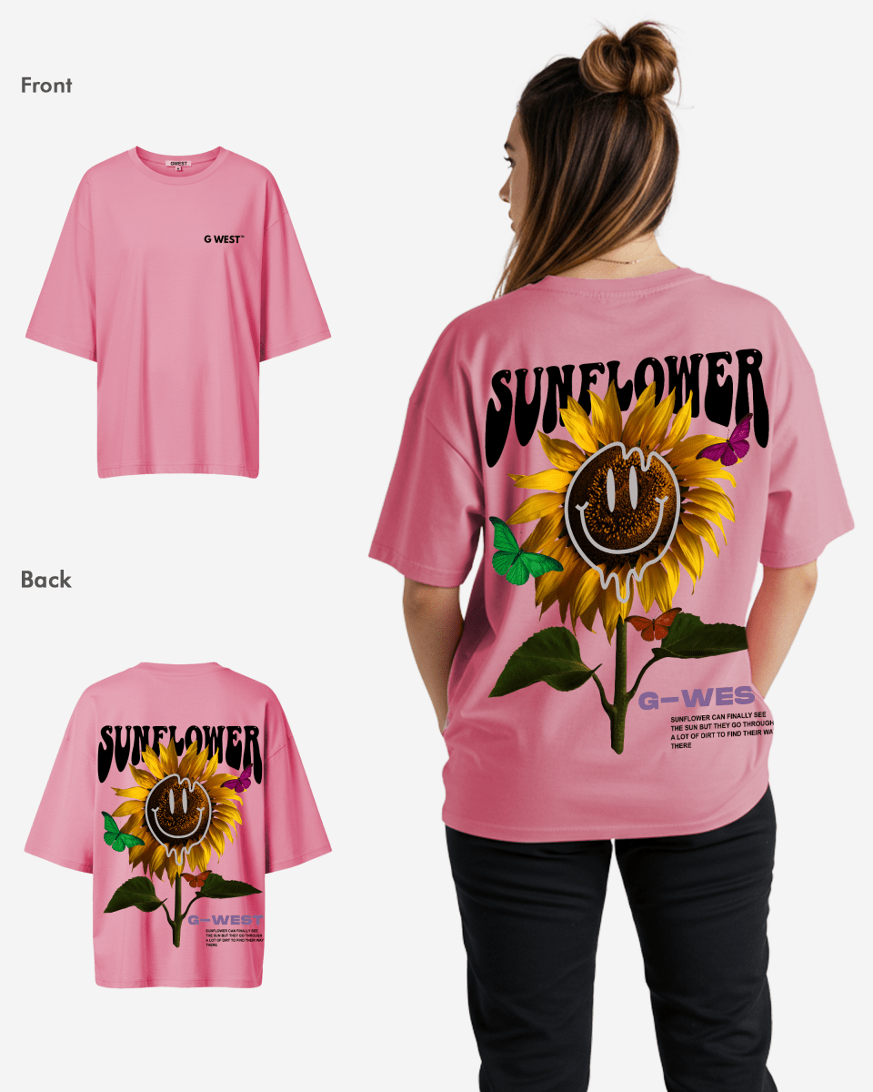 G West Oversized Sunflower Tee -WOMEN