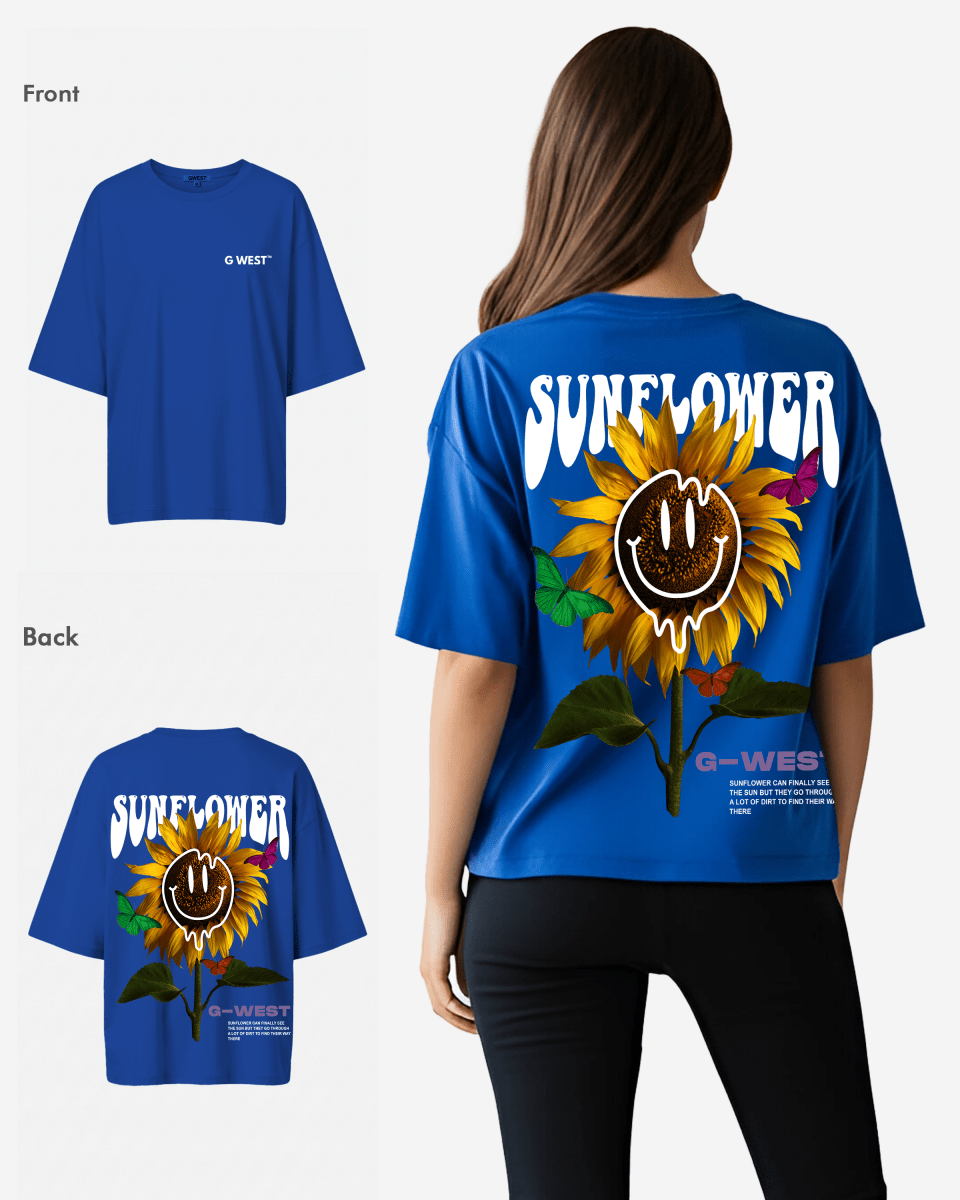 G West Oversized Sunflower Tee -WOMEN