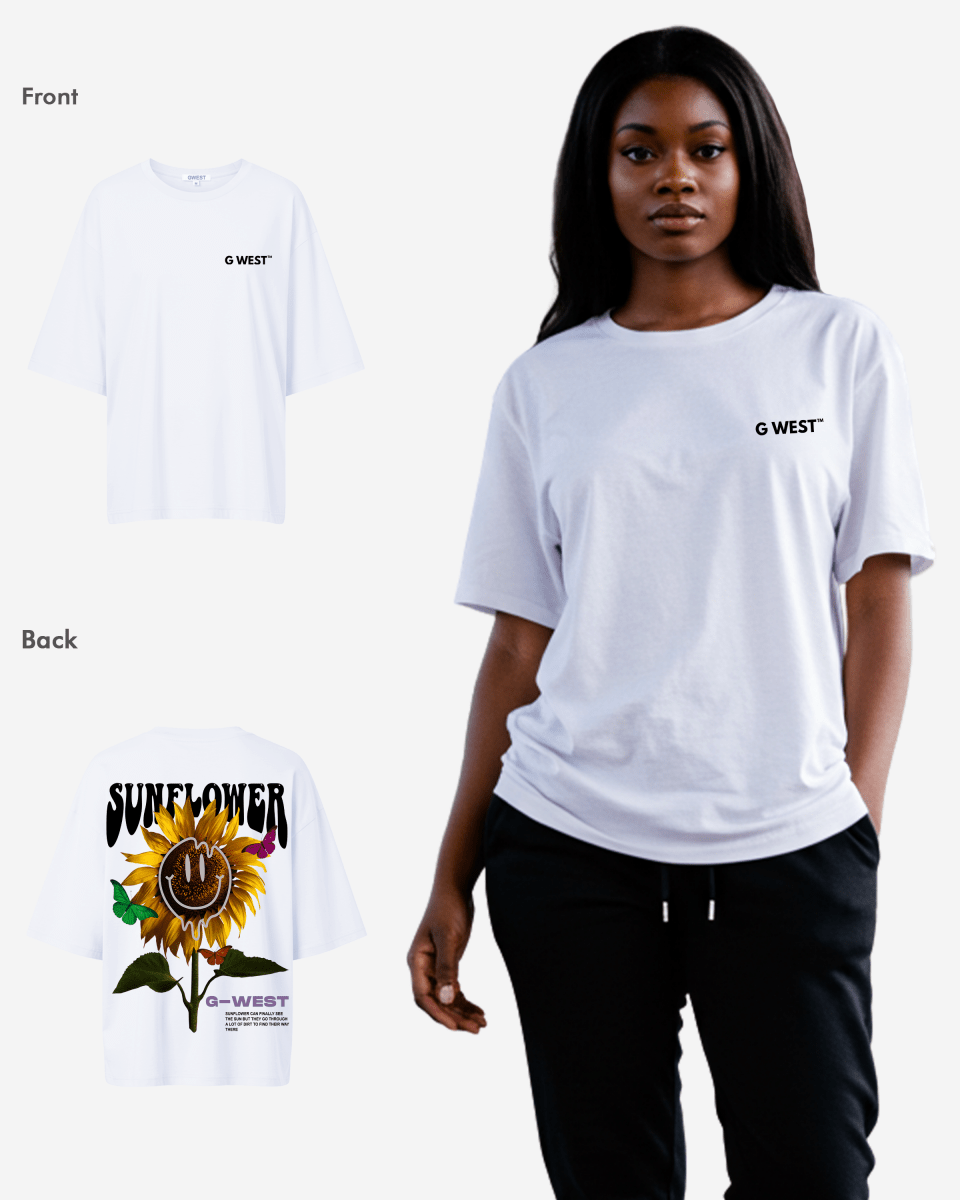 G West Oversized Sunflower Tee -WOMEN