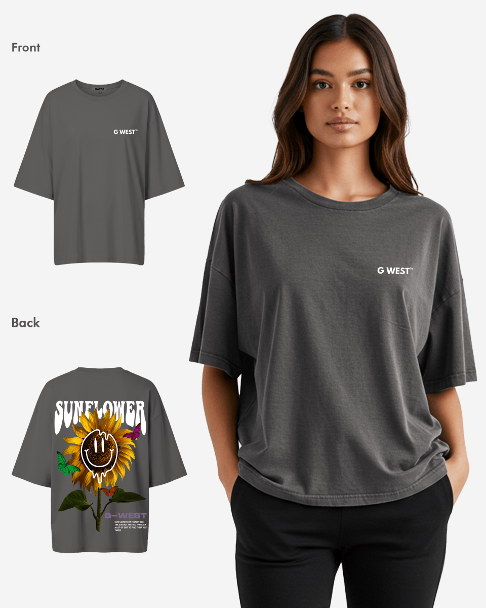 G West Oversized Sunflower Tee -WOMEN