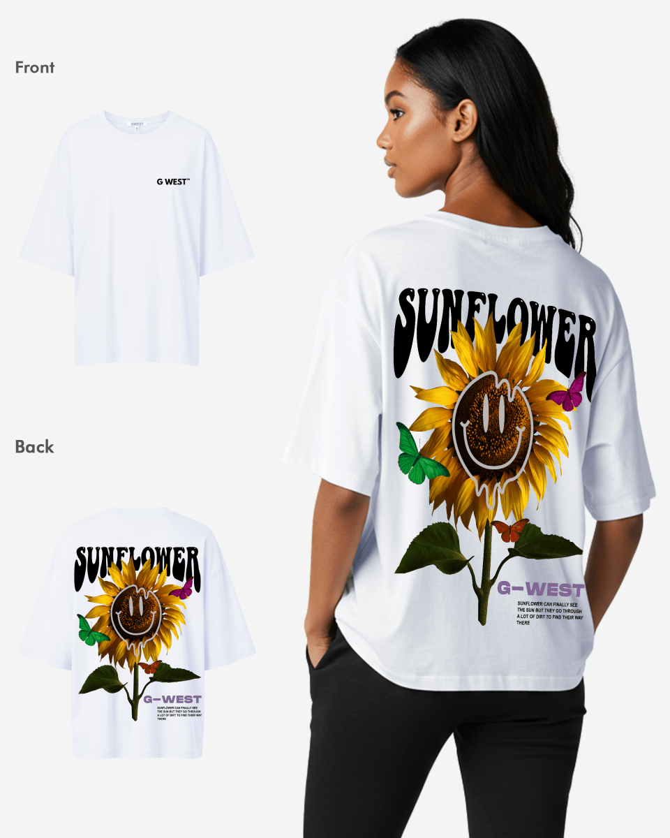 G West Oversized Sunflower Tee -WOMEN
