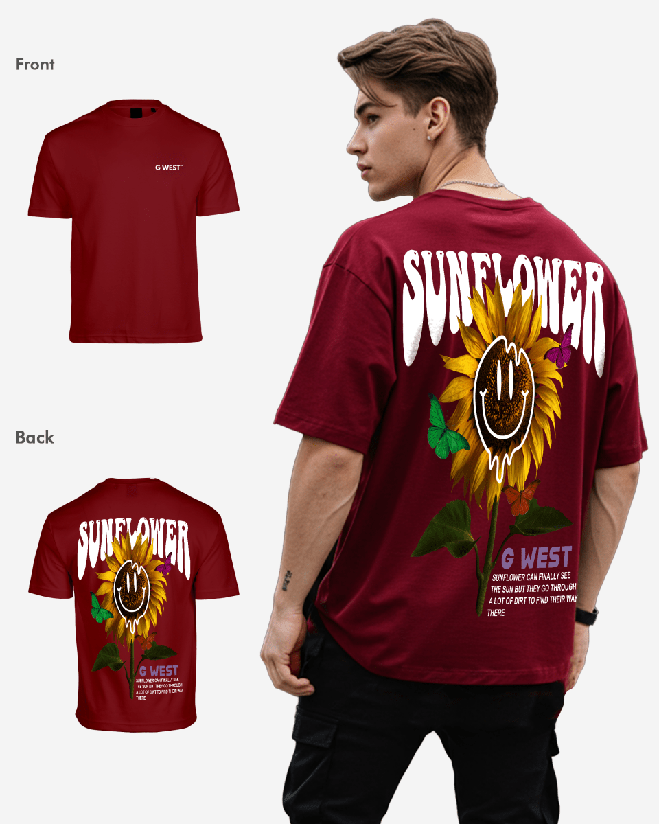 G West Oversized Sunflower Tee