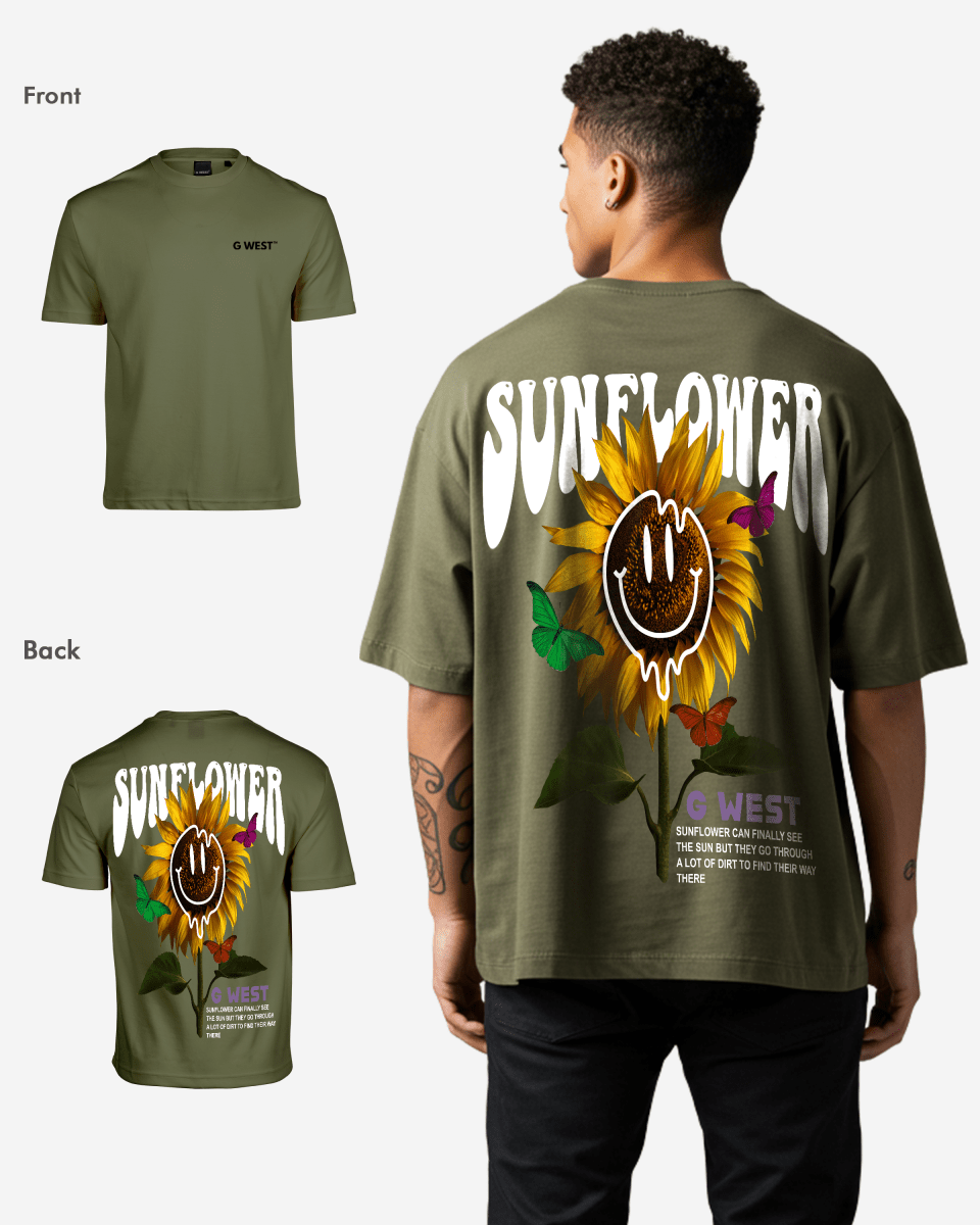 G West Oversized Sunflower Tee