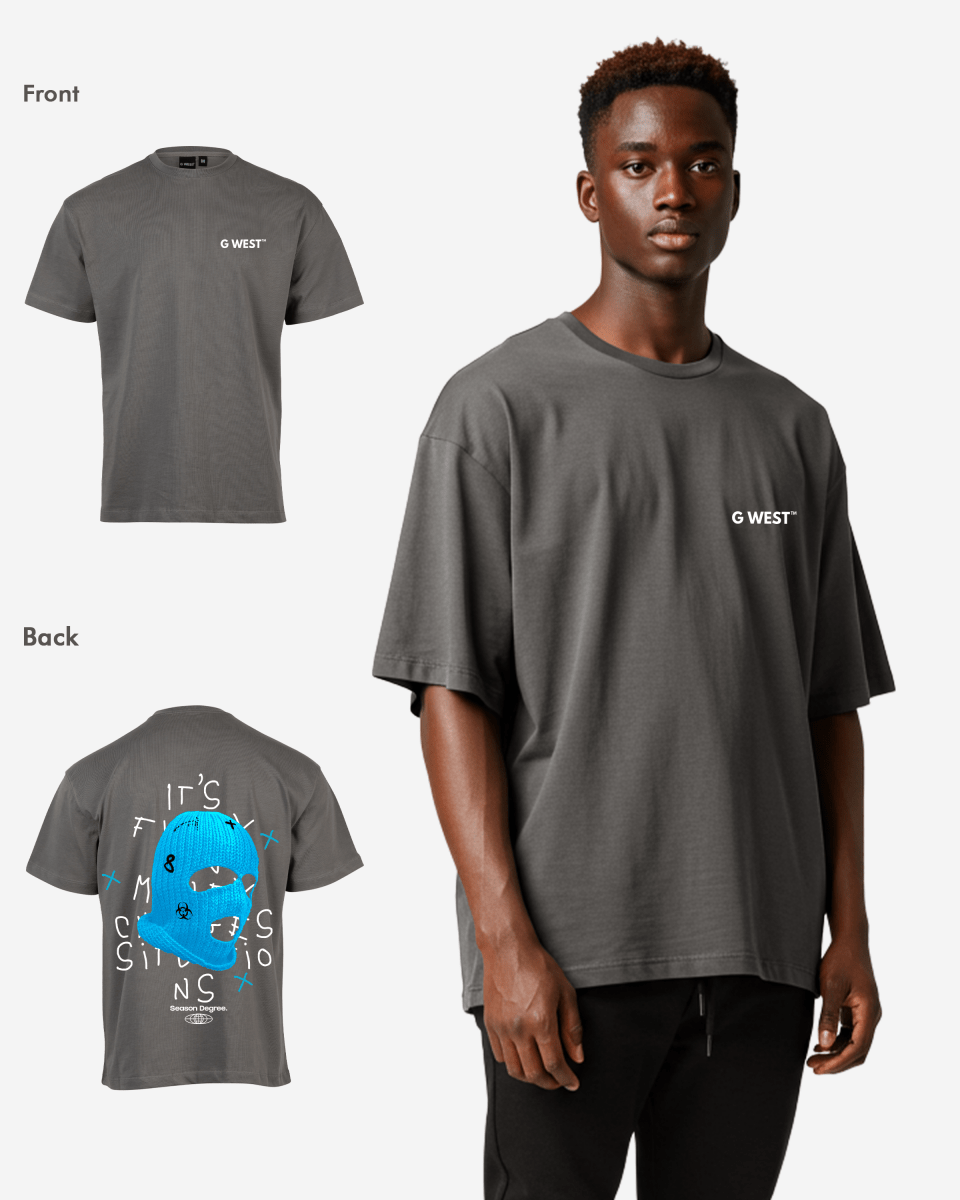 G West Oversized True Blue Ski Mask Oversized Tee