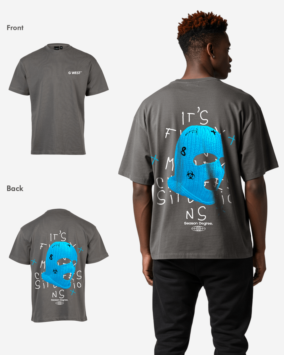 G West Oversized True Blue Ski Mask Oversized Tee