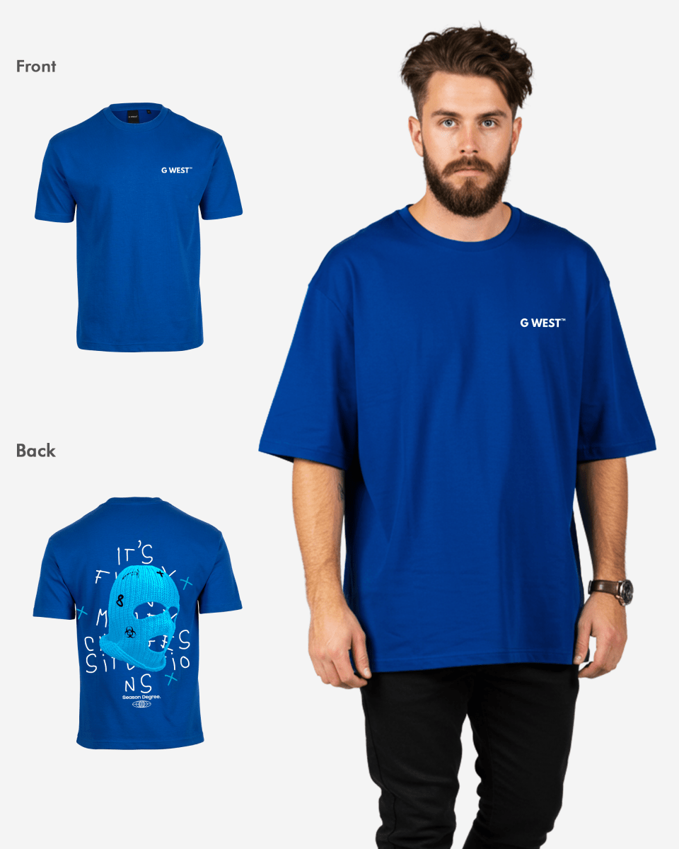 G West Oversized True Blue Ski Mask Oversized Tee