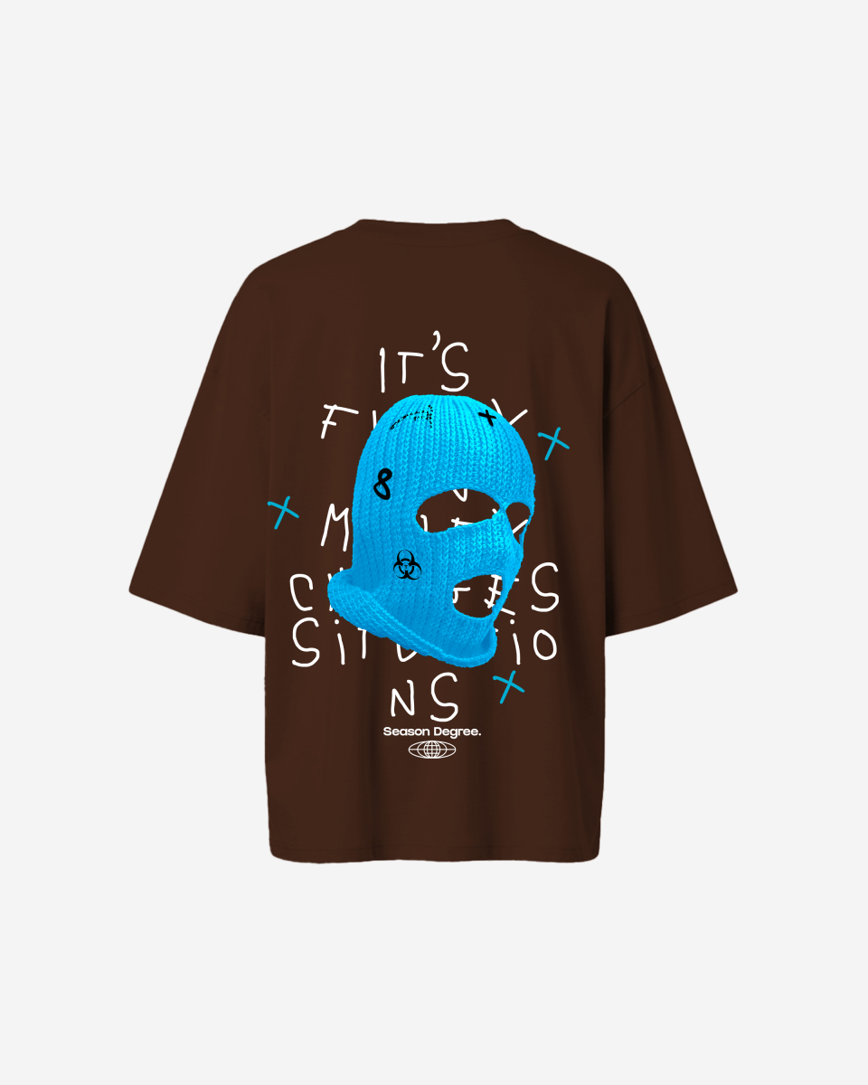 G West Oversized True Blue Ski Mask Oversized Tee -WOMEN