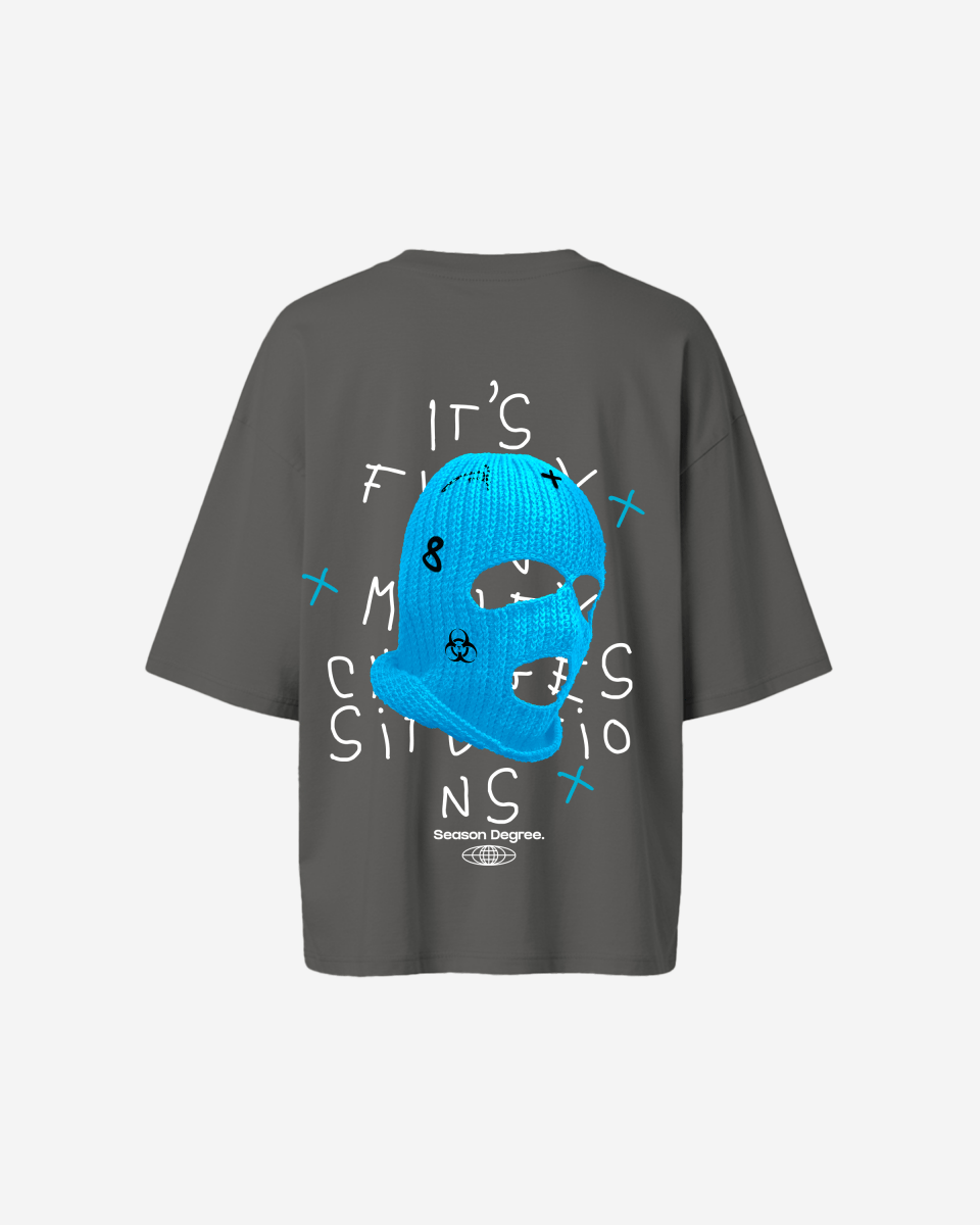 G West Oversized True Blue Ski Mask Oversized Tee -WOMEN