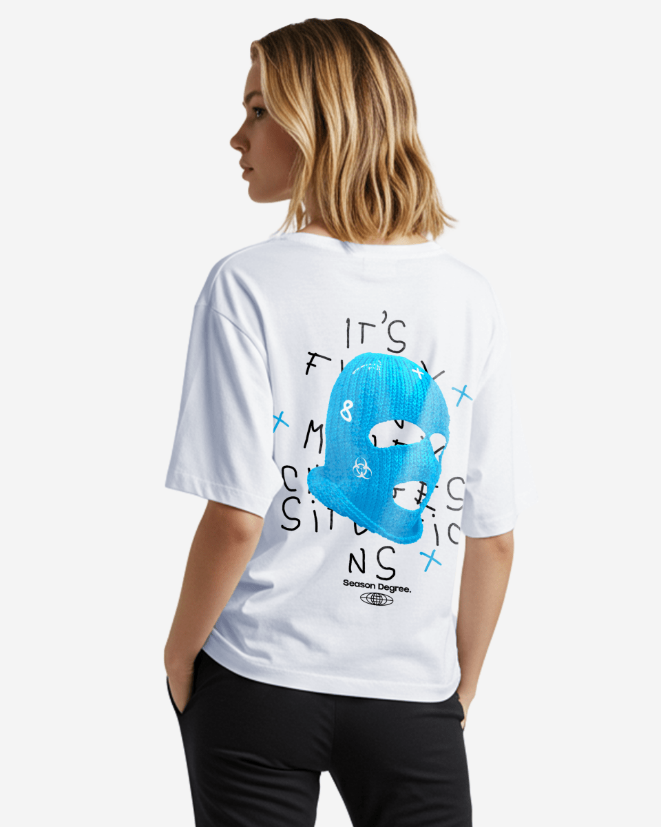 G West Oversized True Blue Ski Mask Oversized Tee -WOMEN