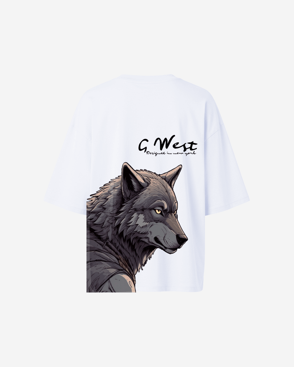 G West Oversized Wolf T Shirt -WOMEN