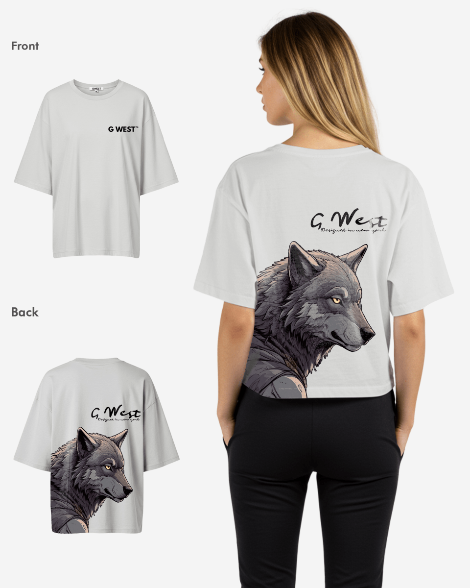 G West Oversized Wolf T Shirt -WOMEN