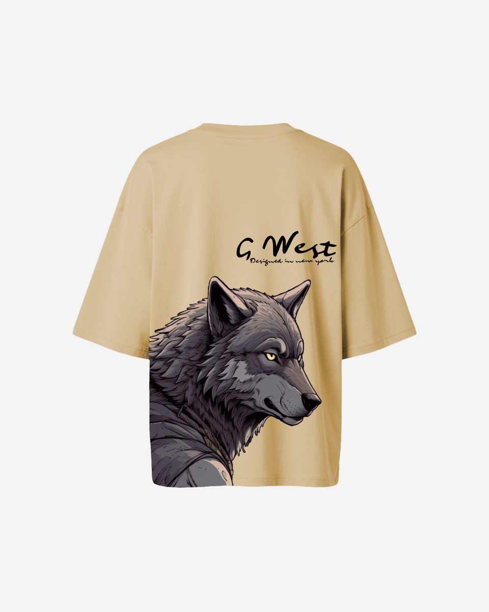 G West Oversized Wolf T Shirt -WOMEN